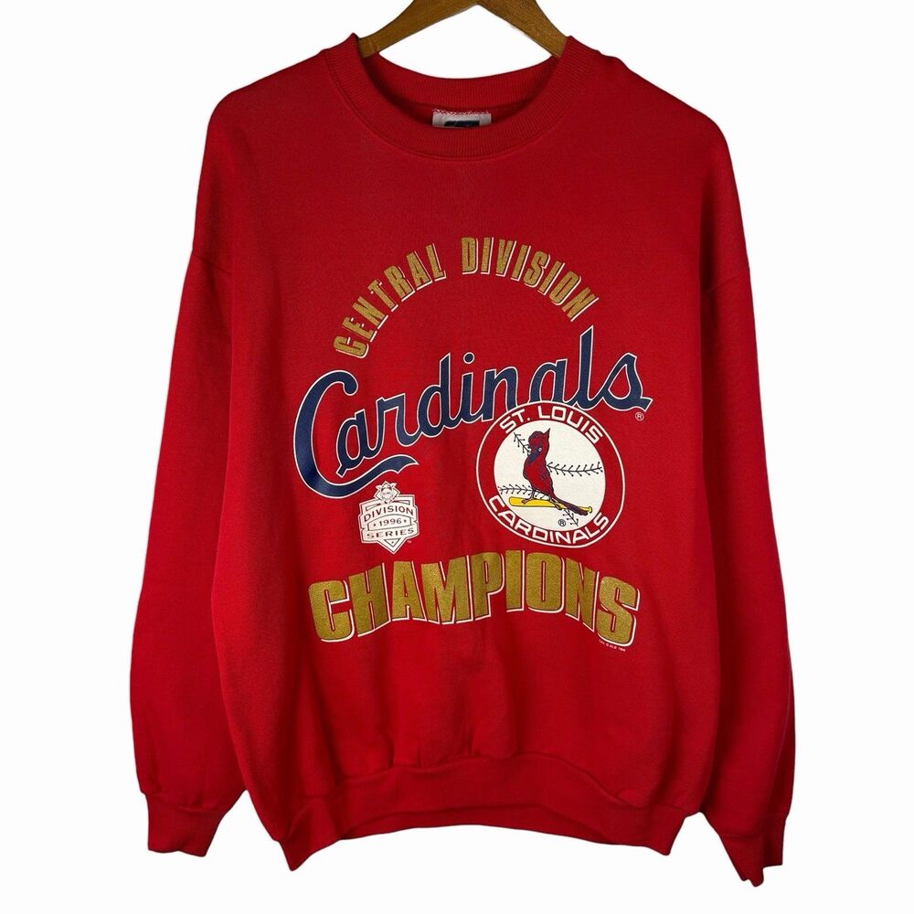 Vintage 90s St. Louis Cardinals Sweatshirt XL Pullover MLB USA 1996 Champions